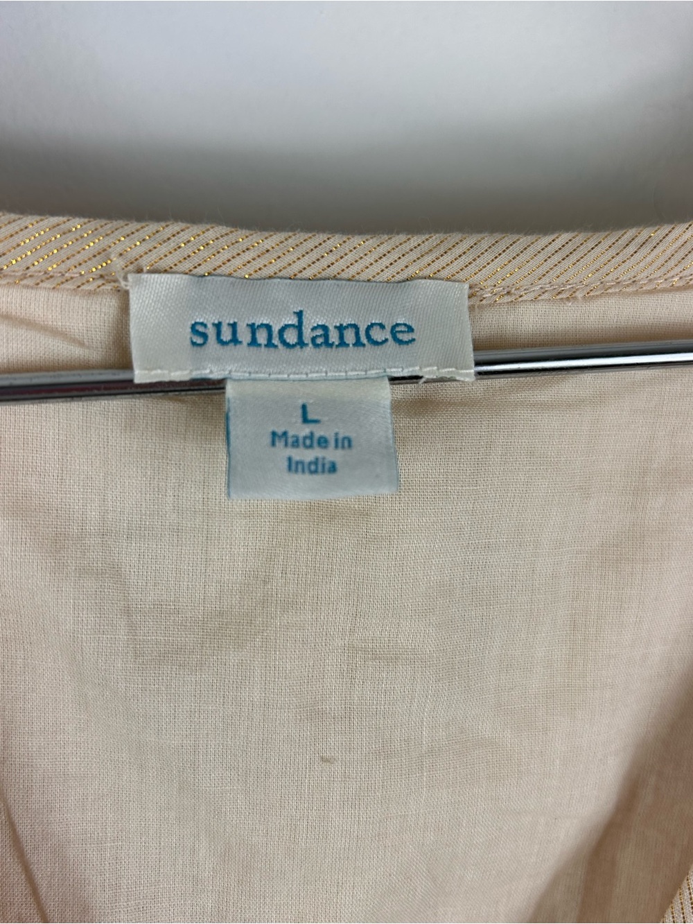 Sundance Cream Embroidered Boho Top with Tie Front GORGEOUS - Picture 10 of 10